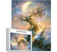 Puzzle 1000 Pezzi, 3 4 5 Anni Puzzle Fiori di ciliegio 6 7 8 Anni Giochi Educativi Sostenibili Con Motivi Per Adulti Da Gioco in Legno Di Alta Qualità Jigsaw Albero per Gioco Familiare, Regalo H-8210