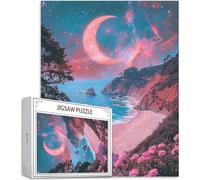 Puzzle 1000 Pezzi, 3 4 5 Anni Puzzle Luna 6 7 8 Anni Giochi Educativi Sostenibili Con Motivi Per Adulti Da Gioco in Legno Di Alta Qualità Jigsaw Paesaggio per Gioco Familiare, Regalo Natale H-8138