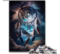 Puzzle 1000 pezzi Acchiappasogni magico in legno, rompicapo ad alta difficoltà per adolescenti, 50x75cm, Natale o compleanni