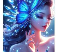 Puzzle 1000 Pezzi Adulti Bella donna farfalla, Fai da Te puzzle difficili adulti 1000 pezzi 65x65cm, Intrattenimento Creativo, Divertimento, Gioco di Abilità per Tutta la Famiglia