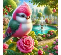 Puzzle 1000 Pezzi Adulti, Giardino della fontana degli uccelli puzzle per adulti 1000 pezzi 65x65cm, Creativo Giocattolo, Puzzles Giochi Intelligence per Familiare