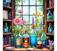 Puzzle 1000 Pezzi Adulti Libreria per piante, Fai da Te puzzle difficili adulti 1000 pezzi 65x65cm, Intrattenimento Creativo, Divertimento, Gioco di Abilità per Tutta la Famiglia