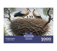 Puzzle 1000 pezzi Adulti Molto Difficile Cicogne Nido Grande Albero Alto, Gioco Educativo Anti Stress Idea Regalo Decorazione Murale 70x50cm