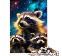 Puzzle 1000 pezzi adulti Puzzle con procione stellato in cartone riciclato premium adulti bambini bambini ragazzo ragazza regalo giocattoli intrattenimento famiglia (26x38 cm)