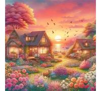 Puzzle 1000 Pezzi Adulti, Vista sul giardino della città puzzle per adulti 1000 pezzi 65x65cm, Creativo Giocattolo, Puzzles Giochi Intelligence per Familiare