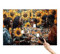 Puzzle 1000 Pezzi Africa, Donna Puzzle Adulti, Giocattolo Educativo Colorato e Interessante Impostato con Scatola, Sfida Impossibile Gioco Arte Educativo per Unico Regalo Donna Decorazioni Casa I-1