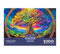 Puzzle 1000 Pezzi Albero della Vita - Albero Arcobaleno & Cascata, Estremamente Difficile 70x50cm