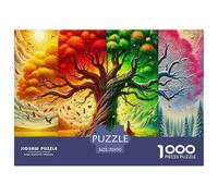 Puzzle 1000 Pezzi Albero della Vita Dettagliato - Albero Quattro Stagioni, Estremamente Difficile 70x50cm