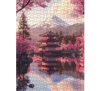 Puzzle 1000 Pezzi Albero Di Ciliegio Del Monte Fuji 3D Puzzle per Adulti Impegnativo, Educa Puzzles Artistico, Divertente E Stimolante Puzzles per La Famiglia, Regalo e Decorazione Pareti BXHZW6-282