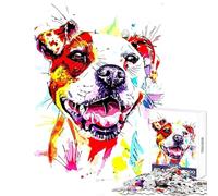 Puzzle 1000 pezzi American Pitbull Terrier Giocattoli antistress Ottimo regalo per giochi Gioco impossibile Allena il tuo cervello e le tue mani dimensioni 38x52cm