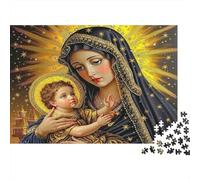 Puzzle 1000 Pezzi Amore Materno Arte per Adulti Carta Decorazione Casa Tema Religioso Puzzle Intelligente 70x50cm/1000pcs