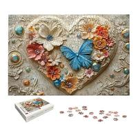 Puzzle 1000 Pezzi Amore, Puzzle Farfalla in Legno per Adulti, Misura: 75x50 cm, Puzzles 1000 Pezzi per Adulti, Giochi Educativo per Famiglie, Puzzles per Idea Regalo Donna, Decorazioni Casa, -7331