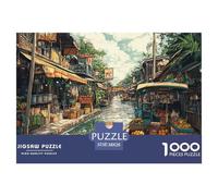 Puzzle 1000 Pezzi Amsterdam Canal Qualità Premium Market Puzzle Impegnativo Puzzle Al Divertenti Per Uomo E Donna Perfetto Per Appassionati Di Puzzle Esperti 38x26cm/1000pcs