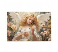 Puzzle 1000 Pezzi Angelo Puzzle Ragazza Adulti Arte Grandi Dimensioni Jigsaw di Legno con una Scatola e Poster, Impossibili Jigsaw Gioco Familiare for Adulti Principiante, Home Decor 75x50cm D-533