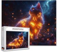 Puzzle 1000 Pezzi Animale Gatto Impossibili Puzzle Gigante Adulti Difficili Wooden Jigsaw Arte, Possono Stimolare Pensiero Delle Persone Con Poster Incluso, Regalo per Uomini e Donne 75x50cm H-5