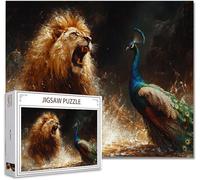 Puzzle 1000 Pezzi animale Impossibili Puzzle Gigante Adulti Difficili Wooden Jigsaw Arte, Possono Stimolare Pensiero Delle Persone Con Poster Incluso, Regalo per Uomini Donne e Anziani 75x50cm A-2