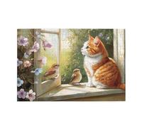 Puzzle 1000 Pezzi, Animale Puzzle Arte 75x50cm Jigsaw Grandi Dimensioni per Adulti, Jigsaw Giochi Intrattenimento Creativo, Classici Gioco Familiare Decorazione Parete, Regalo Donna Davanzale p-736