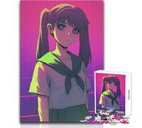 Puzzle 1000 pezzi Anime Girl con occhi a cuore Giocattoli Giochi educativi Analisi e logica Regali di Babbo Natale segreto Dimensioni 38x52cm