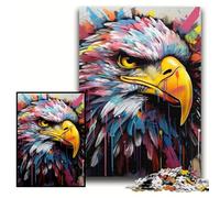 Puzzle 1000 pezzi Aquila Graffiti Puzzle in legno per adulti Dimensioni 50x75cm Regalo perfetto per compleanni e festività