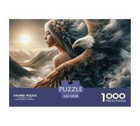 Puzzle 1000 Pezzi Aquila Rosa Blu Serpenti, Fantasy, Decorazione