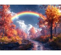 Puzzle 1000 Pezzi arcobaleno Puzzle Legno Foreste, n-13 | Jigsaw Puzzles 75x50cm, Marcature di Lettere Sul Retro, Giochi Divertenti, Famiglia Relax, Regalo per Amore e Amico