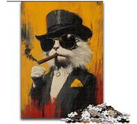 Puzzle 1000 pezzi Art Cat Puzzle impossibile per adulti 50X75CM Ideale per divertimento in famiglia, relax e regali per le feste