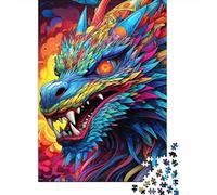 Puzzle 1000 pezzi Arte Draghi volanti Puzzle in legno Puzzle per adulti Gioco di difficoltà Regali di Natale 1000 pezzi (75x50cm)