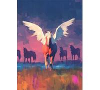 Puzzle 1000 Pezzi Arte per Adulti e Ragazzi, Puzzle Angelo in Legno Adulti, Idea Regalo Jigsaw Cavallo per Gioco Familiare, Lettere sul retro Jigsaw, per Decorazione la Casa Regalo 75x50cm g-962