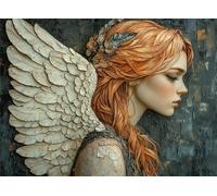 Puzzle 1000 Pezzi Arte per Adulti e Ragazzi, Puzzle Angelo in Legno Adulti, Idea Regalo Jigsaw Ragazza per Gioco Familiare, Lettere sul retro Jigsaw, per Decorazione la Casa Regalo 75x50cm g-435