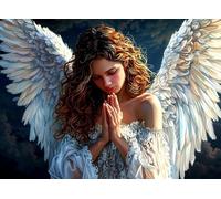 Puzzle 1000 Pezzi Arte per Adulti e Ragazzi, Puzzle Angelo in Legno Adulti, Idea Regalo Uomo e Donna, Jigsaw Ala per Gioco Familiare, Lettere sul retro Jigsaw, per Decorazione la Casa 75x50cm g-433