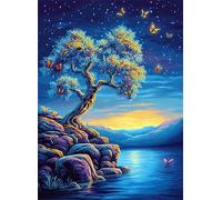 Puzzle 1000 Pezzi Arte per Adulti e Ragazzi, Puzzle Cielo stellato in Legno Adulti, Idea Regalo Jigsaw Albero per Gioco Familiare, Lettere sul retro Jigsaw, Decorazione la Casa Regalo 75x50cm g-978