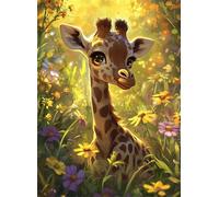 Puzzle 1000 Pezzi Arte per Adulti e Ragazzi, Puzzle Fiore in Legno Adulti, Idea Regalo Uomo e Donna, Jigsaw Cervo per Gioco Familiare, Lettere sul retro Jigsaw, per Decorazione la Casa 75x50cm g-792