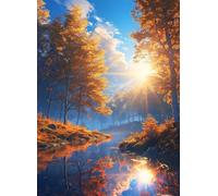 Puzzle 1000 Pezzi Arte per Adulti e Ragazzi, Puzzle Foresta in Legno Adulti, Idea Regalo Jigsaw Scena per Gioco Familiare, Lettere sul retro Jigsaw, per Decorazione la Casa Regalo 75x50cm g-937