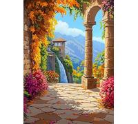 Puzzle 1000 Pezzi Arte per Adulti e Ragazzi, Puzzle Gazebo in Legno Adulti, Idea Regalo Uomo e Donna, Jigsaw Fiore per Gioco Familiare, Lettere sul retro Jigsaw, per Decorazione la Casa 75x50cm g-858
