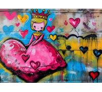 Puzzle 1000 Pezzi Arte per Adulti e Ragazzi, Puzzle Graffiti in Legno Adulti, Idea Regalo Jigsaw Principessa per Gioco Familiare, Lettere sul retro Jigsaw, Decorazione la Casa Regalo 75x50cm g-436