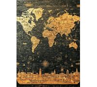 Puzzle 1000 Pezzi Arte per Adulti e Ragazzi, Puzzle Retro in Legno Adulti, Idea Regalo Jigsaw Mappa del mondo per Gioco Familiare, Lettere sul retro Jigsaw, Decorazione la Casa Regalo 75x50cm g-714