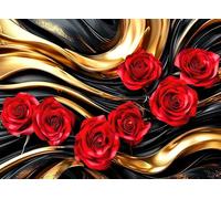 Puzzle 1000 Pezzi Arte per Adulti e Ragazzi, Puzzle Rosa in Legno Adulti, Idea Regalo Uomo e Donna, Jigsaw Fiore per Gioco Familiare, Lettere sul retro Jigsaw, per Decorazione la Casa 75x50cm g-321