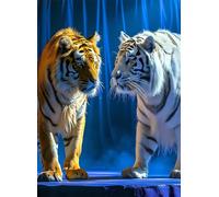 Puzzle 1000 Pezzi Arte per Adulti e Ragazzi, Puzzle Tigre in Legno Adulti, Idea Regalo Uomo e Donna, Jigsaw Scena per Gioco Familiare, Lettere sul retro Jigsaw, per Decorazione la Casa 75x50cm g-851