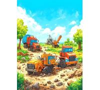 Puzzle 1000 Pezzi Arte per Adulti e Ragazzi, Puzzle Veicoli di ingegneria in Legno Adulti, Idea Regalo Uomo e Donna, Jigsaw Paesaggio per Gioco Familiare, per Decorazione la Casa Regalo 75x50cm g-716