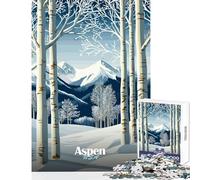 Puzzle 1000 pezzi Aspen,USA Paesaggio invernale Giocattoli antistress Ottimo regalo per giochi Gioco impossibile Allena il tuo cervello e le tue mani Dimensioni 38x26cm