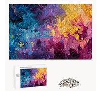 Puzzle 1000 Pezzi - Astratto & Colorato - Puzzle in Legno Durevole con Lettere sul Retro - 75 x 50 cm - Hobby Creativo Senza Polvere - Articolo per Collezionisti e 14 Anni in Su P3#284