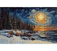 Puzzle 1000 Pezzi, Astratto Puzzle 1000 Pezzi per Adulti, Giochi di Puzzles Albero Legno per Tutta la Famiglia, DIY Puzzles per Quadri Moderni Soggiorno Regalo Donna Uomo Festival 50x75CM RXPT-7860