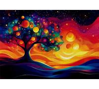Puzzle 1000 Pezzi Astratto Puzzle Adulti Sfida Impossibili Jigsaws Albero Classica 3D Pattern Art Jigsaws per Divertimento Adulti e Bambina, Gioco Familiare, Festa Aziendale,Regali Donne 75x50cm C-799