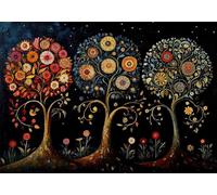 Puzzle 1000 Pezzi Astratto Puzzle Adulti Sfida Impossibili Jigsaws Albero Classica 3D Pattern Art Jigsaws per Divertimento Adulti e Bambina, Gioco Familiare, Festa Aziendale,Regali Donne 75x50cm C-747