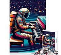 Puzzle 1000 pezzi Astronauta suona il pianoforte Wpap Giocattoli antistress Regali di Babbo Natale segreto Gioco educativo Lista dei desideri con Babbo Natale Dimensioni 50x75cm