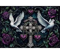 Puzzle 1000 Pezzi Attraverso Puzzle Adulti Sfida Impossibili Jigsaws Piccione Classica 3D Art Jigsaws per Divertimento Adulti e Bambina, Gioco Familiare, Festa Aziendale, Regali Donne 75x50cm C-612