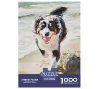 Puzzle 1000 Pezzi AUSTRALIAN SHEPHERD Qualità Premium Cute Animals Divertimento Idea Regalo Uomo E Donna Regalo Per Adulti E Bambini Da 14 Anni E Più 38x26cm/1000pcs
