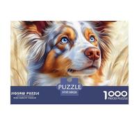 Puzzle 1000 Pezzi AUSTRALIAN SHEPHERD Qualità Premium Cute Animals Intrattenimento Creativo Divertimento Per Adulti Perfetto Per Appassionati Di Puzzle Esperti 38x26cm/1000pcs