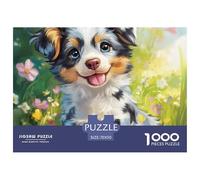Puzzle 1000 Pezzi AUSTRALIAN SHEPHERD Qualità Premium Cute Animals Intrattenimento Creativo Divertimento Per Adulti Regalo Per Adulti E Bambini Da 14 Anni E Più 70x50cm/1000pcs