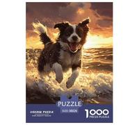 Puzzle 1000 Pezzi AUSTRALIAN SHEPHERD Qualità Premium Cute Animals Intrattenimento Creativo Idea Regalo Uomo E Donna Regalo Per Adulti E Bambini Da 14 Anni E Più 38x26cm/1000pcs
